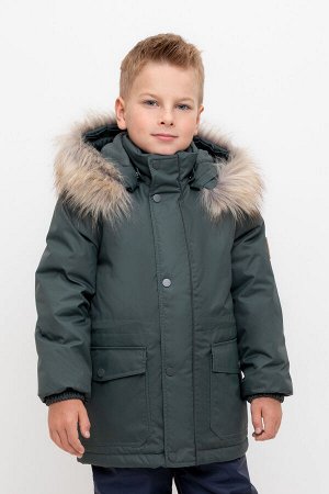 Пальто(Осень-Зима)+boys (серо-зеленый)