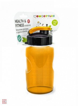 Бутылка для воды и др.напитков "HEALTH and FITNESS" 350 ml.anatomic