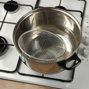 Альфа812 Фритюрница-дуршлаг 20 см, со съёмной ручкой, нержавеющая сталь
