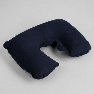 Подушка для шеи дорожная, надувная, 38 х 24см, цвет синий