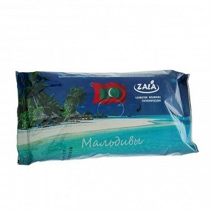 Салфетки влажные Zala Joy &quot;Мальдивы&quot; с экстрактом ромашки, 72 шт