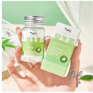 Зубная паста в таблетках с пробиотиками TWG Mint Probiotic Solid Tothpaste