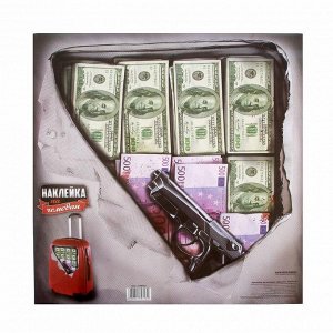 Наклейка на чемодан «Деньги», 41 - 39 см
