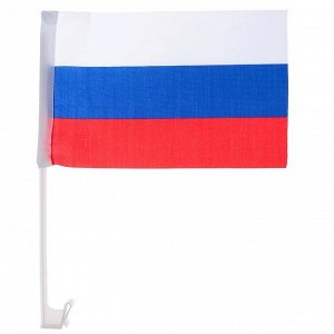 Флаг России 30х20 см, шток (36 см), полиэстер
