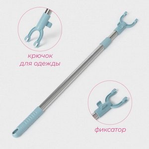 Швабра для уборки Доляна, гибкая, для труднодоступных мест, плоская насадка из микрофибры, 8*2,5*127 см
