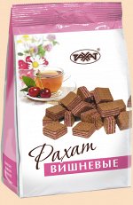 Вафли ВИШНЕВЫЕ РАХАТ пл/пчк вес 400 г (10шт), упак