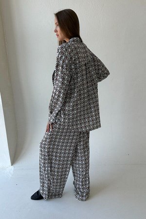 Костюм женский  SET001/13/Серый, черный, белый