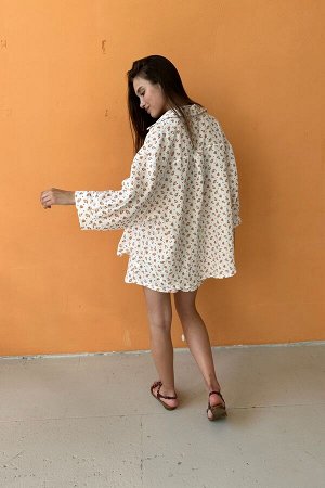 Костюм муслин  SET019/25/Белый, бежевый