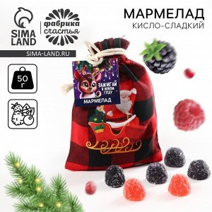 Мармелад жевательный в мешке «Зажигай в новом году», в виде ягод, 50 г