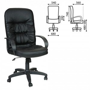 Кресло офисное "Лидер", СН 416, кожзам, черное, ш/к 22892