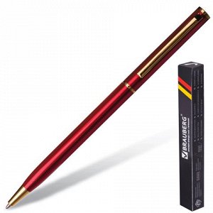 Ручка бизнес-класса шариковая BRAUBERG Slim Burgundy, корпус