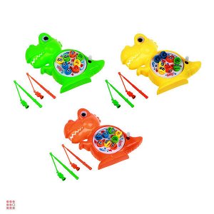 Игрушка-рыбалка "Дино" заводная, пластик, магнит, 24х16,5х4см, 3 дизайна