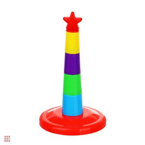 Развивающая игрушка "Пирамидка с кольцами", 29х20х4см
