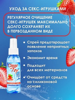 ОЧИЩАЮЩИЙ СПРЕЙ ''CLEAR TOYS STRAWBERRY'' С АНТИМИКРОБНЫМ ЭФФЕКТОМ, 100 МЛ