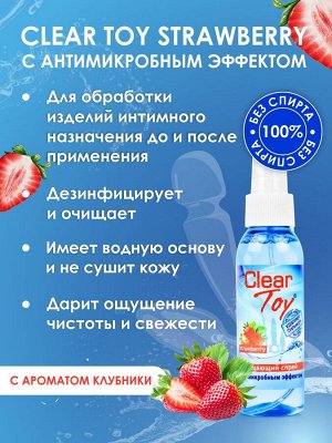 ОЧИЩАЮЩИЙ СПРЕЙ ''CLEAR TOYS STRAWBERRY'' С АНТИМИКРОБНЫМ ЭФФЕКТОМ, 100 МЛ