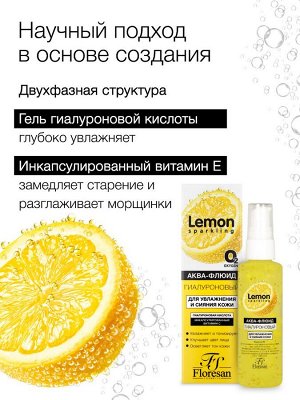 ФЛОРЕСАН Ф-351 Sparkling Lemon Аква - флюид гиалуроновый для увлажнения и сияния кожи 75 мл