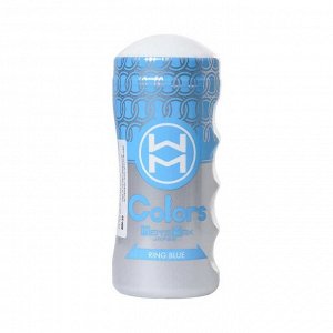 МАСТУРБАТОР НЕРЕАЛИСТИЧНЫЙ MENSMAX COLORS RING BLUE, TPE, БЕЛЫЙ, 15 СМ