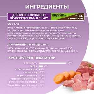 ONE Приверед Кош Инд Утка Морк 26x75g