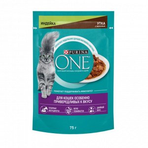 ONE Приверед Кош Инд Утка Морк 26x75g