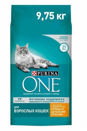 Сухой корм Purina ONE® полнорационный для стерилизованных кошек и кастрированных котов, с высоким содержанием лосося, 9,75 кг