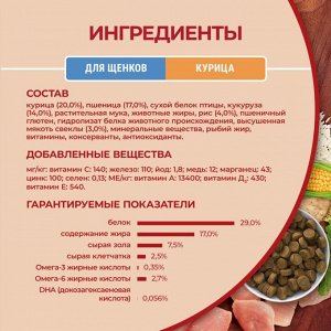 Сухой корм Purina ONE® для взрослых собак средних и крупных пород, с высоким содержанием курицы и с рисом, Пакет, 1,8 кг