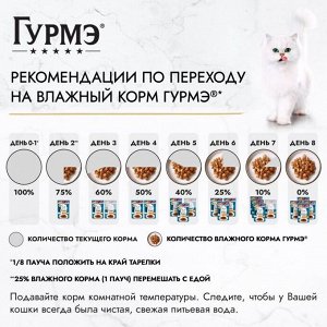 Влажный корм Гурмэ Перл Соус Де-люкс для кошек, с телятиной в роскошном соусе, Пауч, 75 г