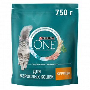 Сухой корм для кошек Purina ONE® полнорационный, с высоким содержанием курицы, 750 г