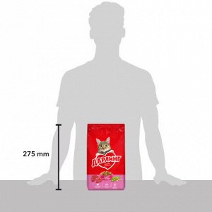 Сухой корм ДАРЛИНГ для взрослых кошек для ежедневного кормления, с мясом и овощами, 760 г