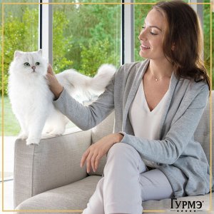 Влажный корм Гурмэ Натуральные рецепты для кошек, томленая индейка с горошком 75 г