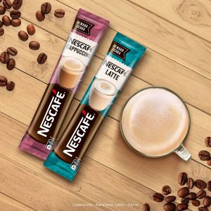 18 г стик. NESCAF?® Сappuccino. Напиток кофейный, растворимый, порционный.