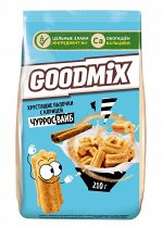 GOODMIX. ЧУРРОСВАЙБ. Хрустящие палочки с корицей. Продукт для завтрака зерновой, обогащенный кальцием 210г