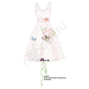 A Фигура Свадебное платье розовое 91см X 61см