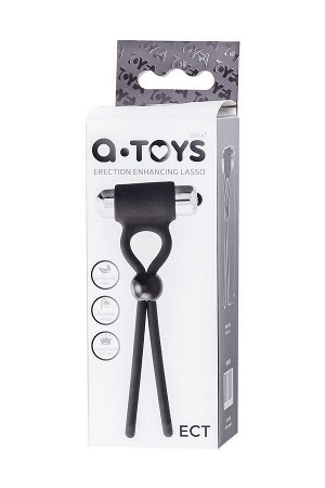 ЛАССО НА ПЕНИС A-TOYS , СИЛИКОН, ЧЕРНОЕ, 14 СМ