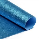 Фоамиран глитерный 1,5мм 50*70см голубой