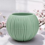 Горшок для цветов &quot;Сфера&quot; 1,7 л., цвет нефрит, с дренажной вставкой