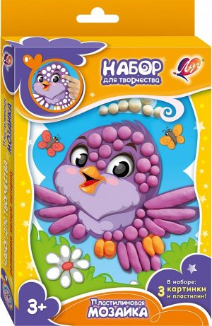 Набор для рисования пластилином ЛУЧ Пластилиновая мозаика ""Воробушек""