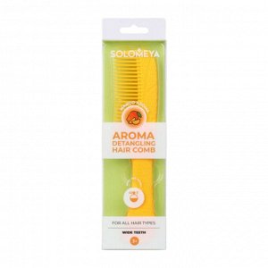 [SOLOMEYA] Арома-расческа гребень для волос с ароматом Манго / Aroma Detangling Hair Comb Mango, 1 шт