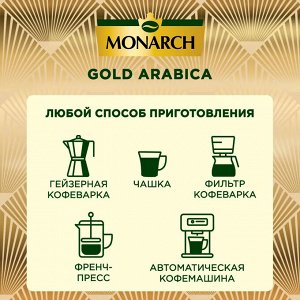 Jacobs Monarch Gold Arabica кофе нат. жареный молотый пакет 9х200г