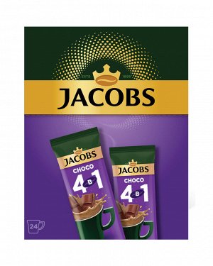 JACOBS 4в1 напиток кофейный растворимый Шоколад 10x24x13,5г