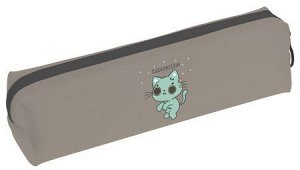 Пенал-косметичка силикон 190х50х40 мм "Кот. Серый" COLB-PC2-1006_4 SEVENTEEN {Китай}