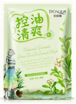 Маска-салфетка для лица с зеленым чаем