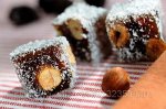 Рахат-лукум шоколадный с орех (фундук) в кокосовой стружке