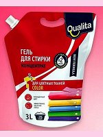 Гель для стирки Qualita для цветного дой-пак 3л Концентрат 75 стирок