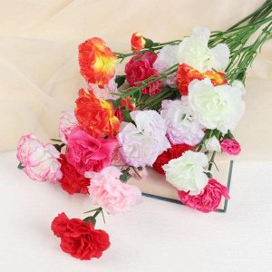 Цветы искусственные «Куст гвоздики», h=70 см, d=7 см, МИКС