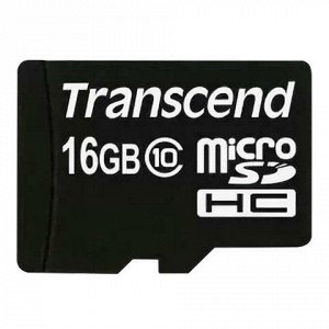 Карта памяти microSDHC 16GB TRANSCEND, 30 Мб/сек (class 10),