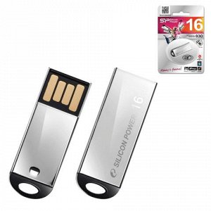 Флэш-диск 16GB SILICON POWER Touch 830 USB 2.0, металл. корп