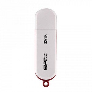 Флэш-диск 32GB SILICON POWER LuxMini 320 USB 2.0, белый, SP0