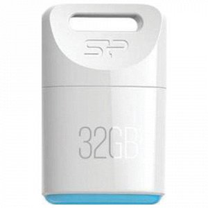 Флэш-диск 32GB SILICON POWER Touch T06 USB 2.0, белый, SP032