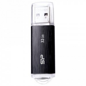 Флэш-диск 32GB SILICON POWER Ultima U02 USB 2.0, черный, SP0