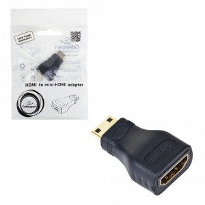 Переходник HDMI-miniHDMI CABLEXPERT, F-M, черный, A-HDMI-FC